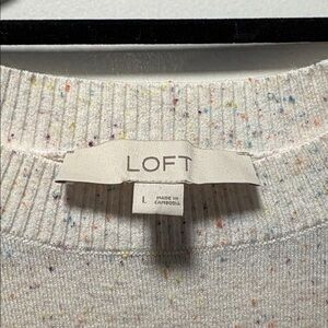 NWOT LOFT Multicolor Speckled Knit Sweater